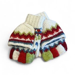 Colorful Knit Mittens Gloves